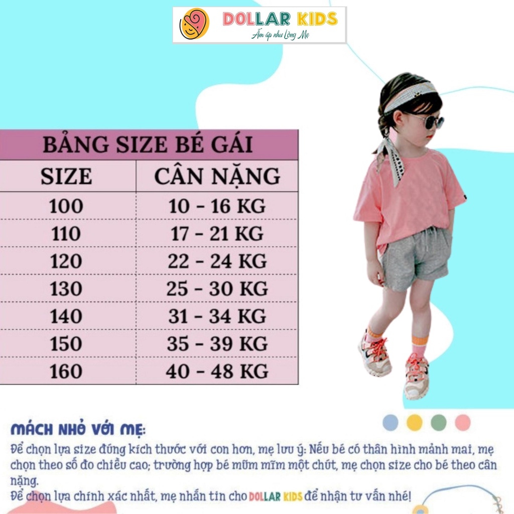 Áo phông trơn bé gái Dollar Kids