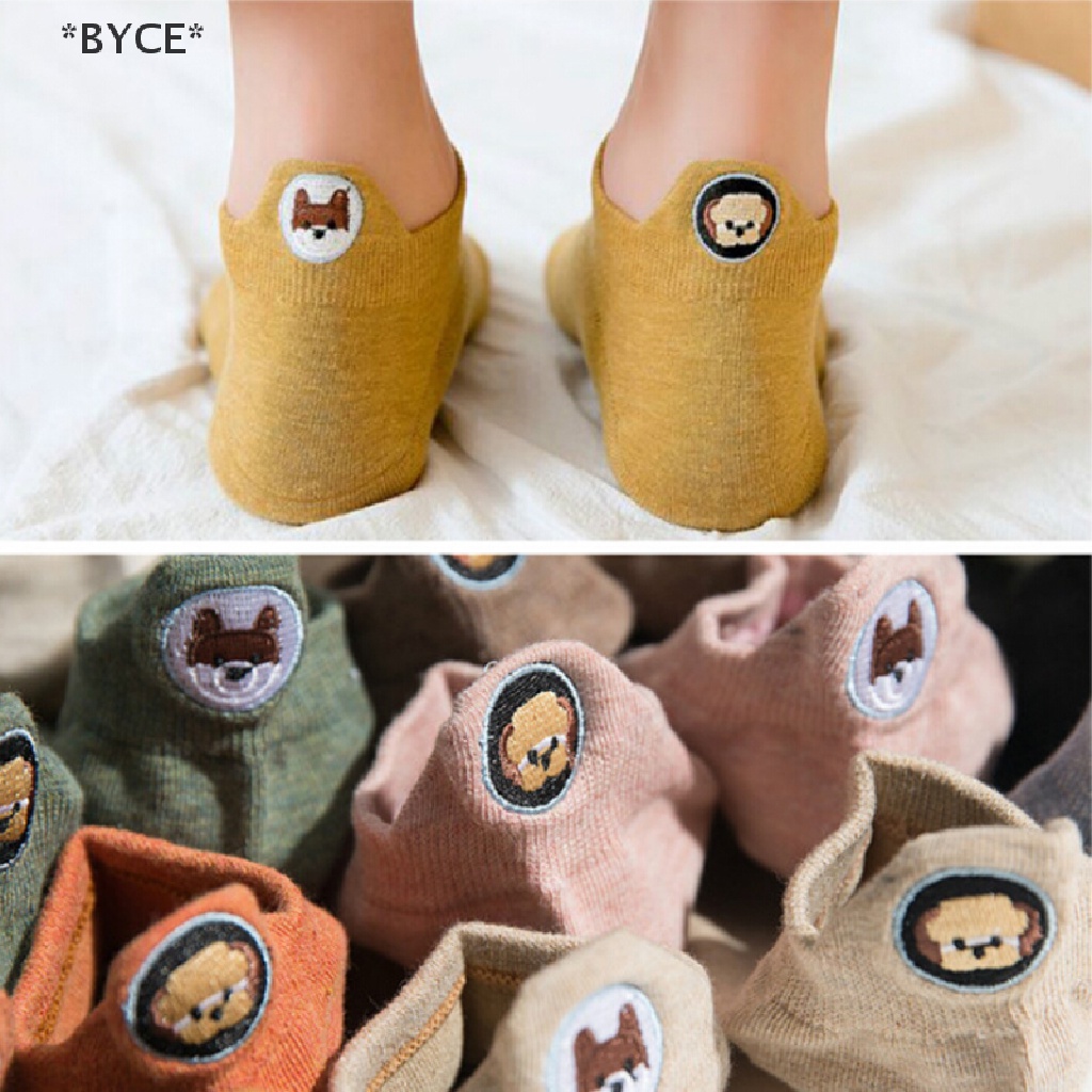 Vớ Cotton Cổ Thấp In Họa Tiết Động Vật Dễ Thương Vui Nhộn Thời Trang Cho Nữ