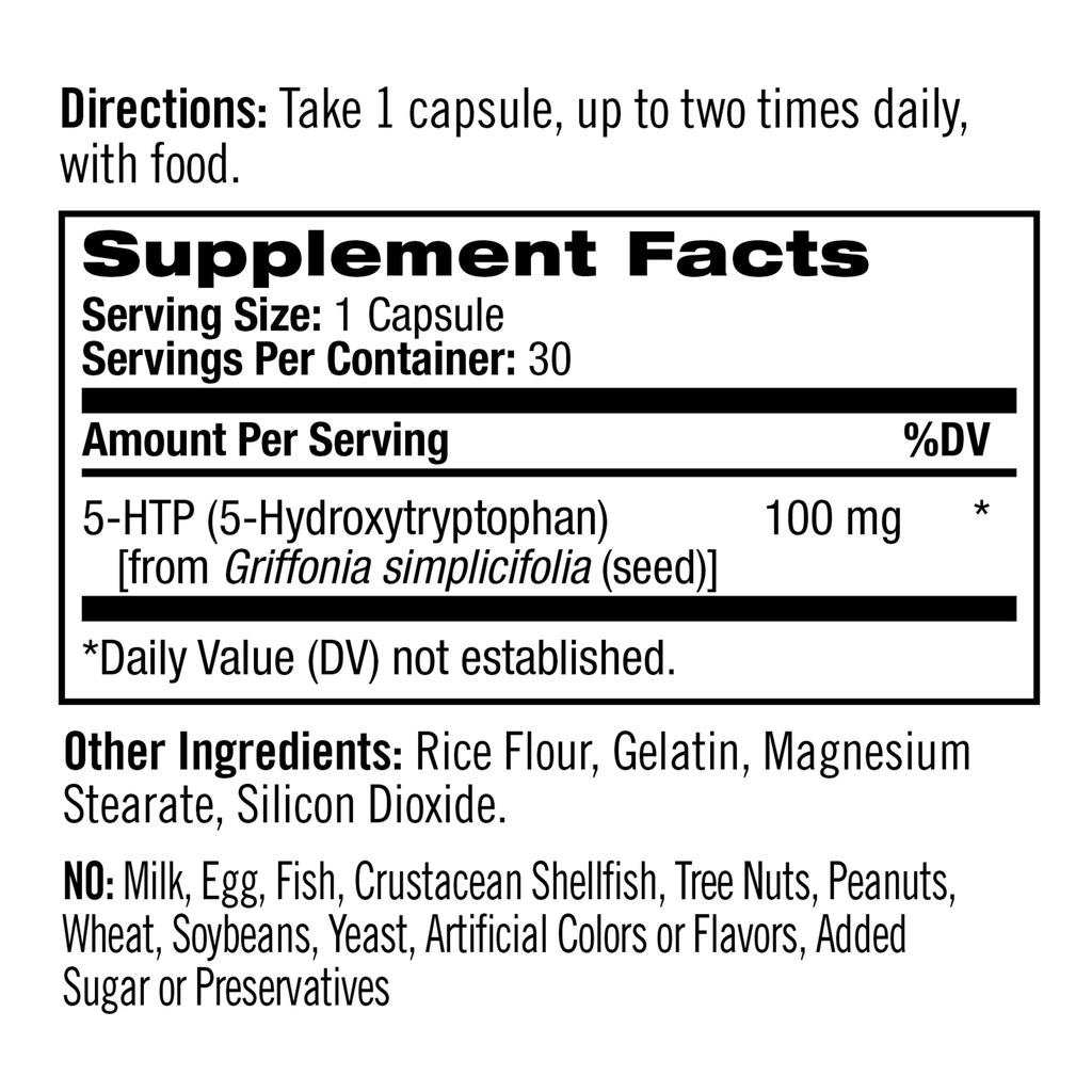 Viên uống Natrol 5-HTP Extra Strength Mood &amp; Stress 100mg 30 viên - Hỗ trợ cải thiện cảm xác, giảm stress Cosin Store
