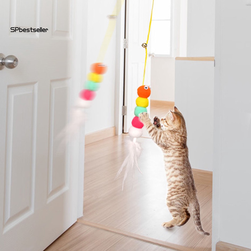 Đồ Chơi Xích Đu Hình Sâu Bướm / Chuồn Chuồn Đàn Hồi Có Thể Điều Chỉnh Độ Dài Giảm Căng Thẳng Cho Mèo Cưng