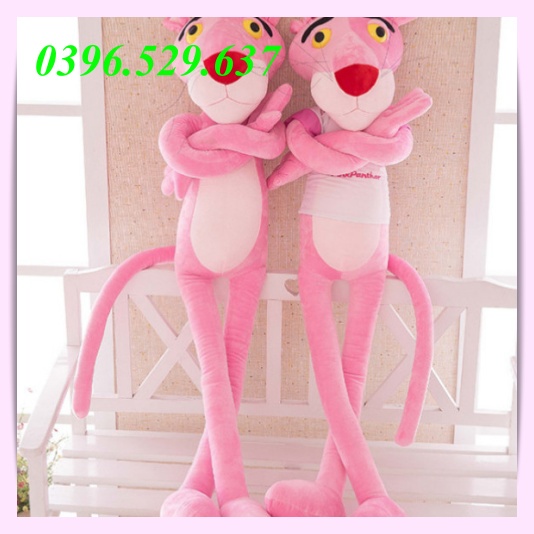 Báo hồng gấu bông báo hồng thú nhồi bông chất liệu cao cấp nhiều size 60 100