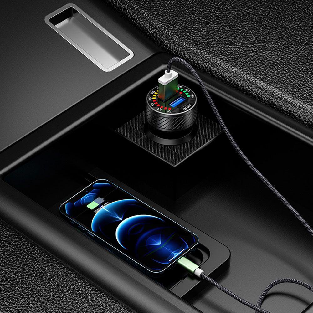 Cục Sạc Nhanh Không Dây USB QC 3.0 Hai Cổng Thông Dụng Cho Xe Hơi