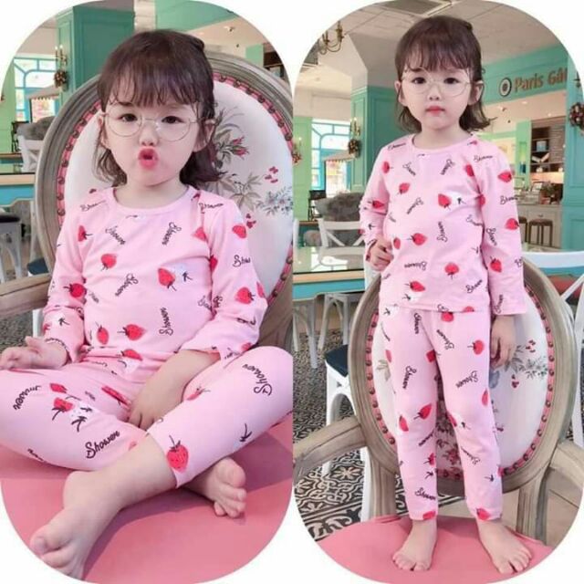 Bộ ngủ cotton cho bé