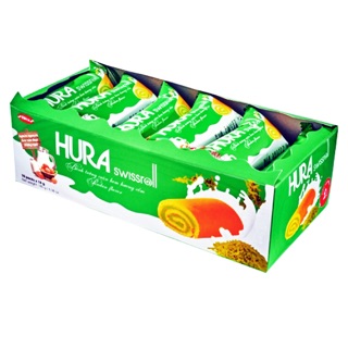 Bông lan cuộn Hura vị lá dứa hộp 180g