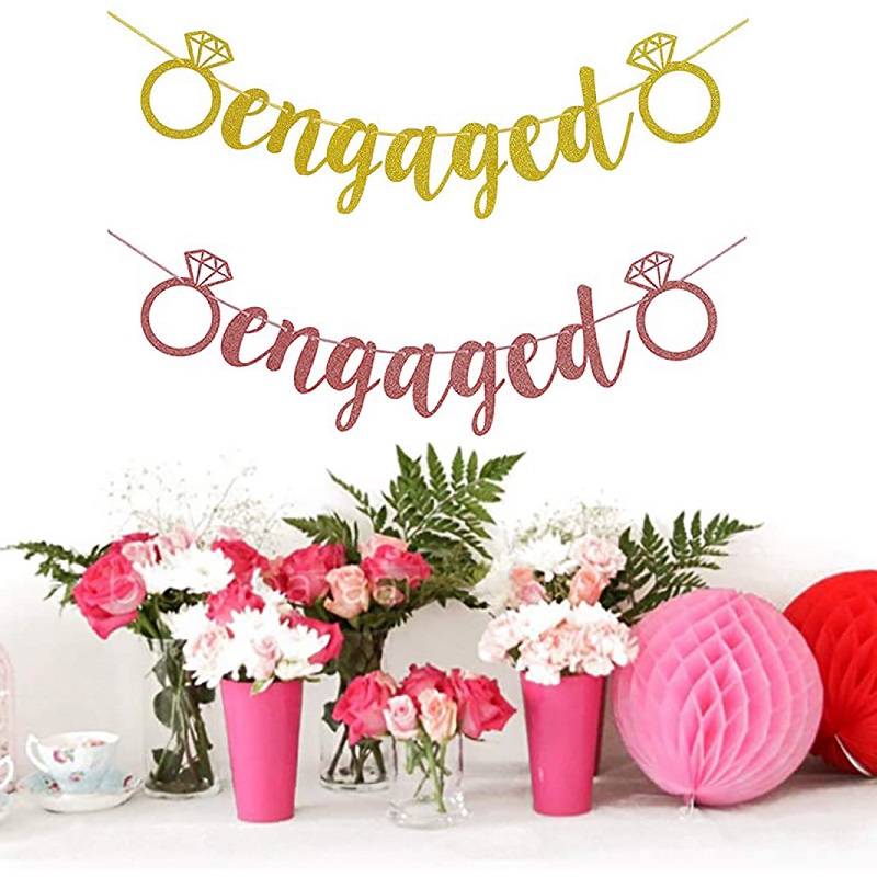 Banner Chữ Bride To Be Màu Vàng Hồng Trang Trí Tiệc Cưới