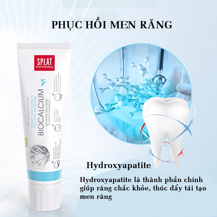 Kem Đánh Răng SPLAT  Biocalcium [Nhập Khẩu Nga] Giúp Răng Chắc Khỏe Giảm Tình Trạng Nhạy Cảm Của Răng