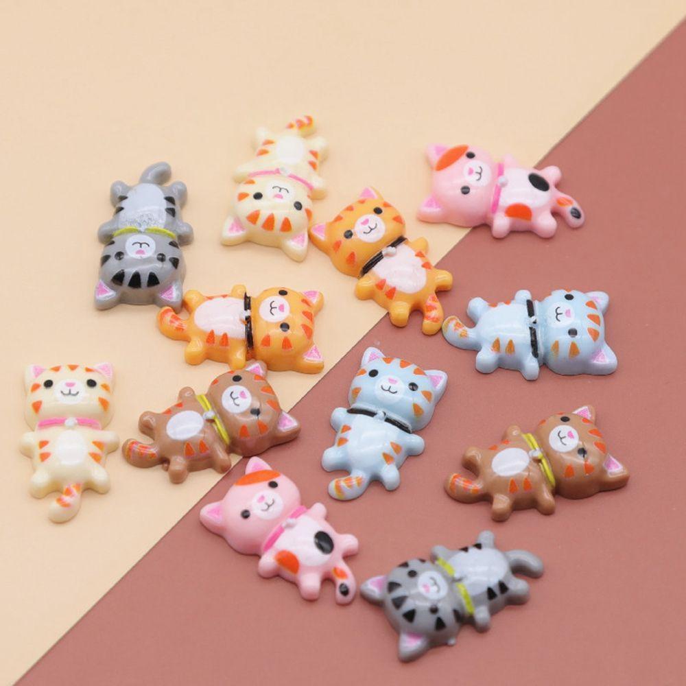 YIYU Set 10 Mặt Dây Chuyền Hình Mèo Hoạt Hình Đáng Yêu