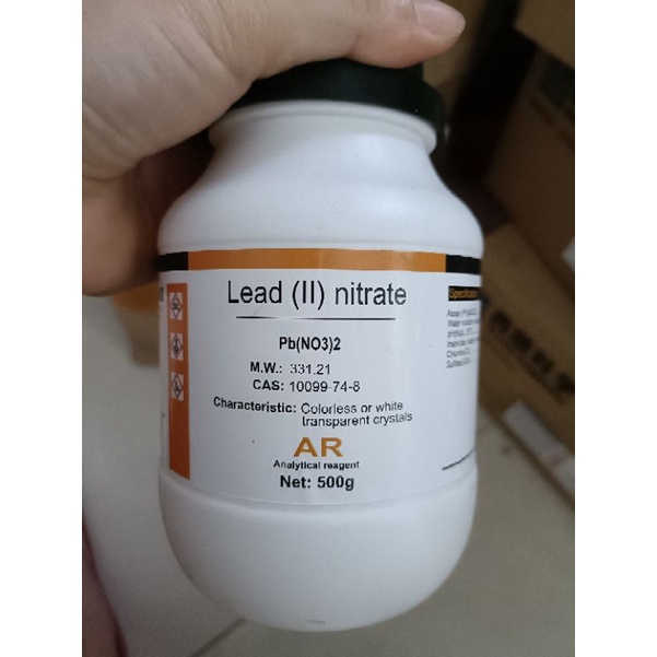 Chì nitrat - Pb2 - Lọ 500g - Cas:10099-74-8
