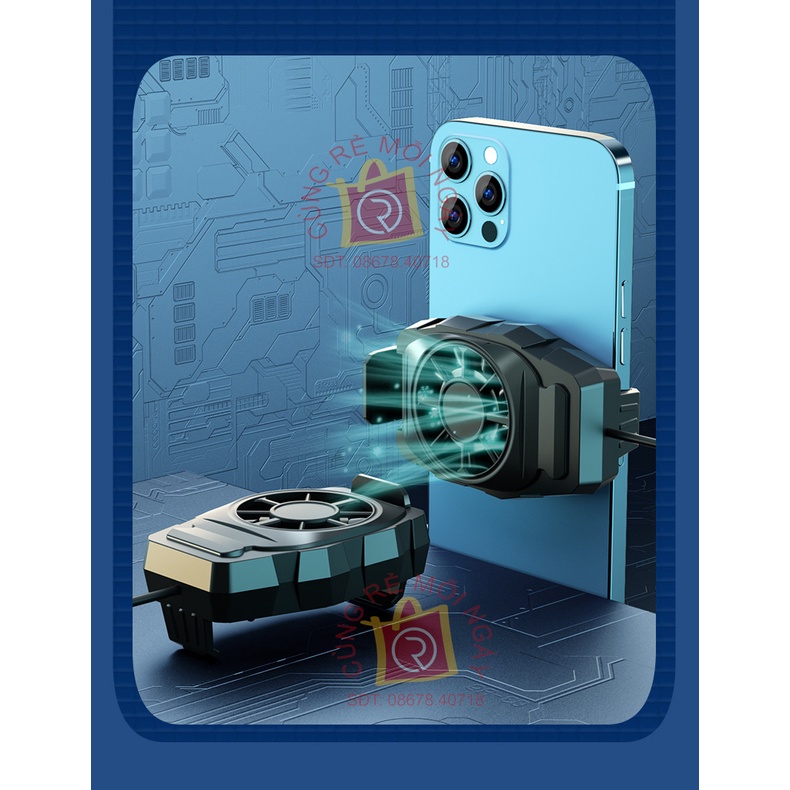 Quạt tản nhiệt điện thoại G5 mẫu mới 2021 làm mát hiệu suất cao, dây cáp dài tiện lợi