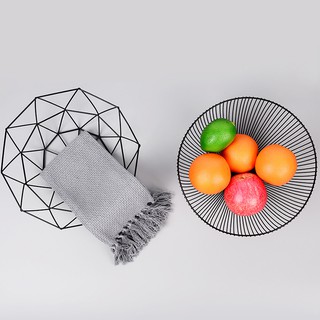 Rổ sắt đựng trái cây hình học