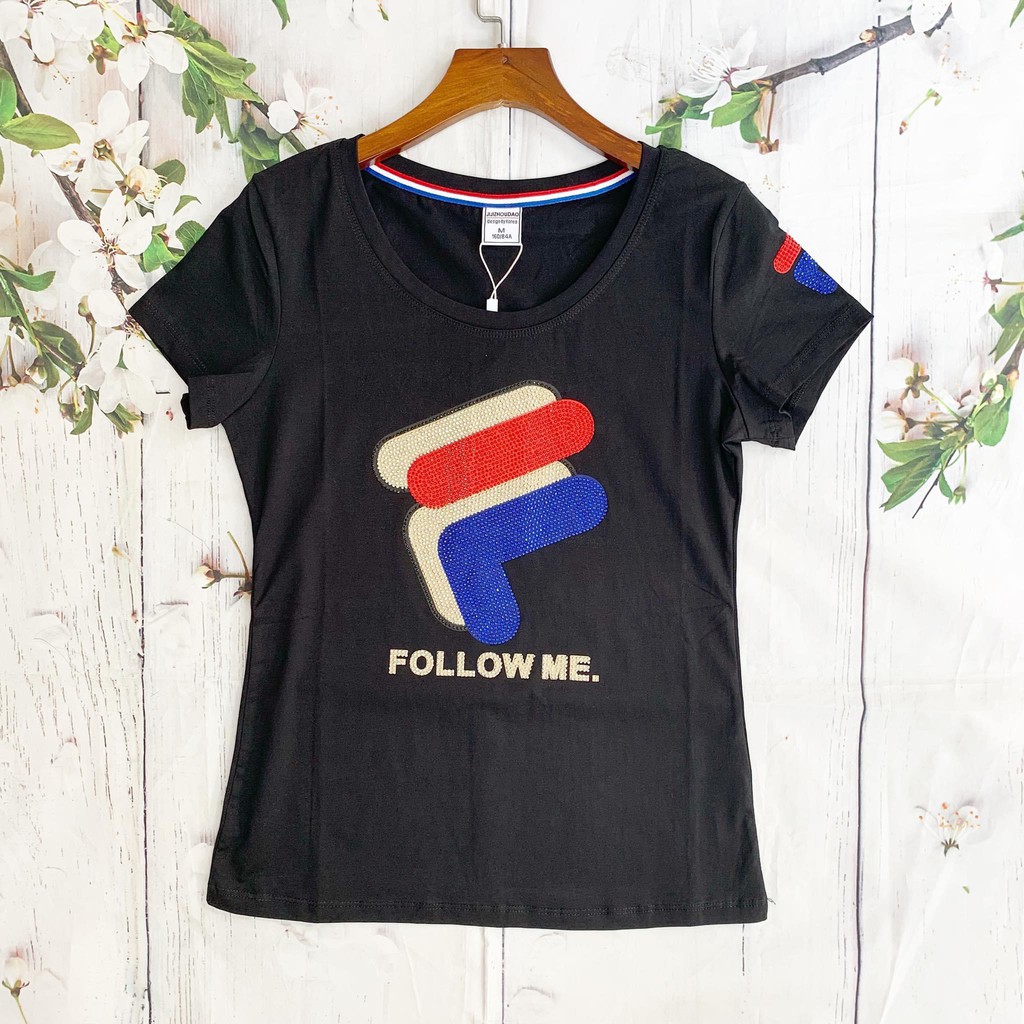 Áo phông nữ, Áo Thun Đính Đá hàng Quảng Châu Cao Cấp cotton 100% co giãn 4 chiều | BigBuy360 - bigbuy360.vn