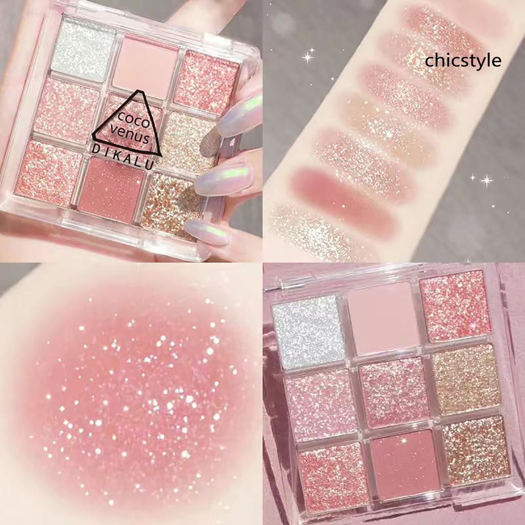 Bảng Phấn Mắt 9 Màu Ánh Ngọc Trai Lấp Lánh Trang Điểm Lâu Trôi | BigBuy360 - bigbuy360.vn