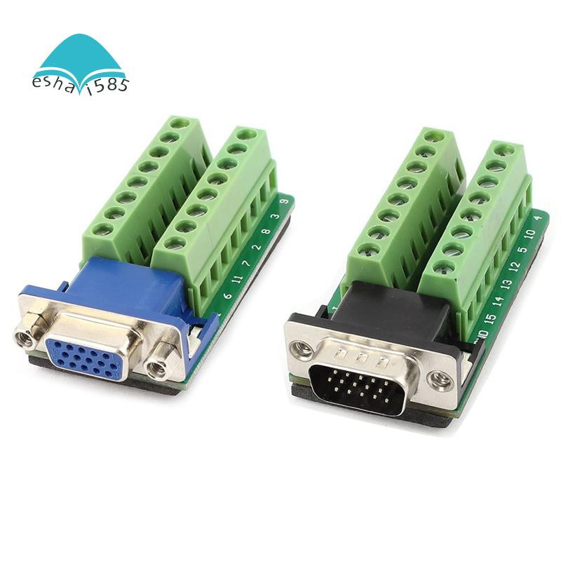 Đầu Nối Chuyển Đổi D-Sub Db15 15pin Sang Vga 3row 15pin