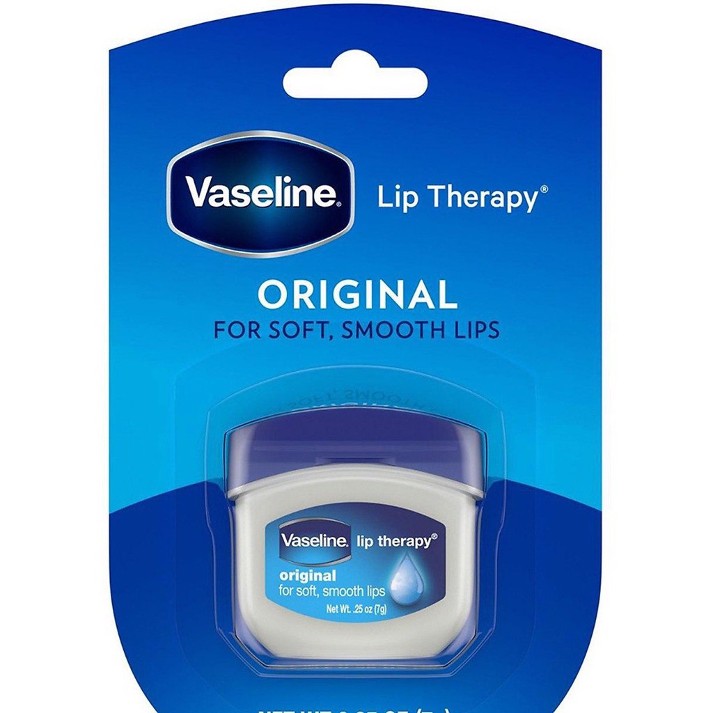 Sáp dưỡng ẩm Vaseline 7g màu trắng/hồng - Sáp dưỡng ẩm phục hồi da khô VSDA2