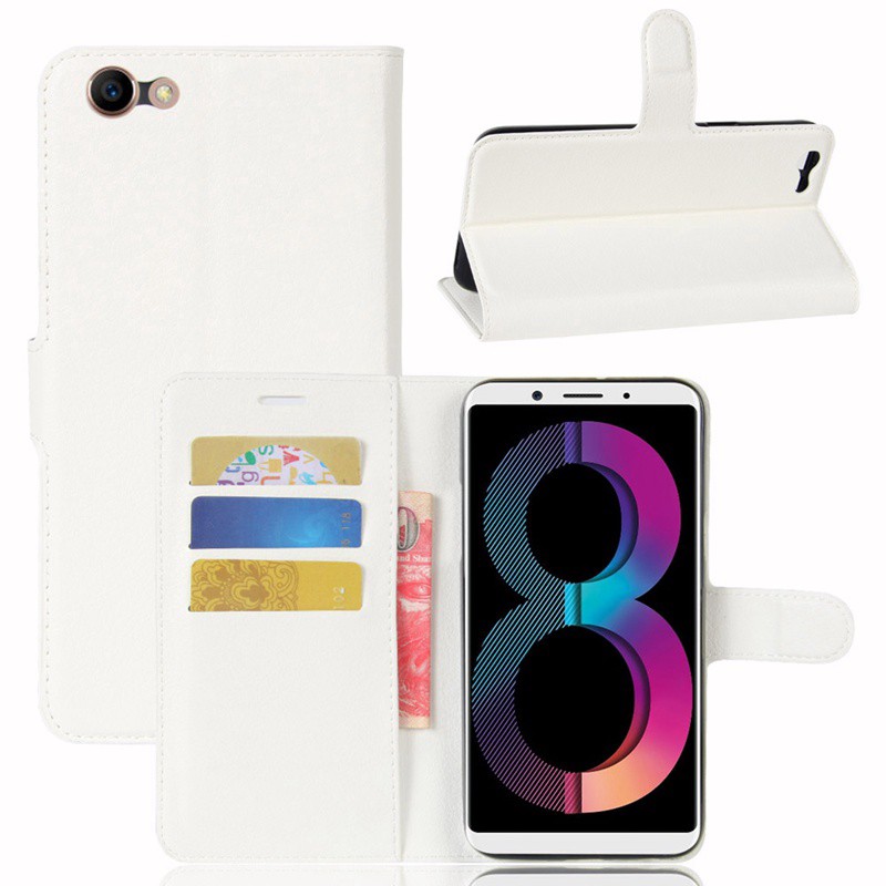 Bao da điện thoại có đế đỡ gấp và ngăn để thẻ cho Oppo A83 Case | BigBuy360 - bigbuy360.vn