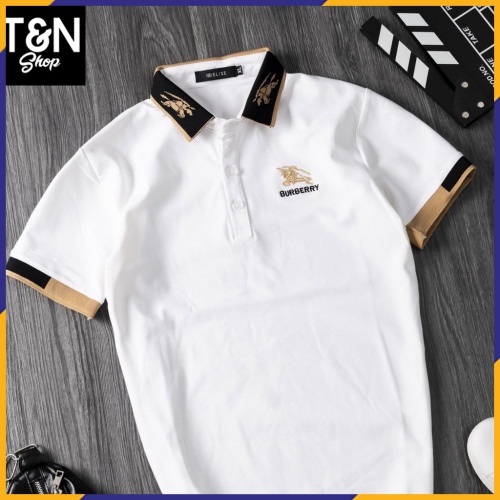 Áo thun có cổ , Áo PoLo nam thêu logo BBR ngựa PL003 full size tới 78kg T&N Shop