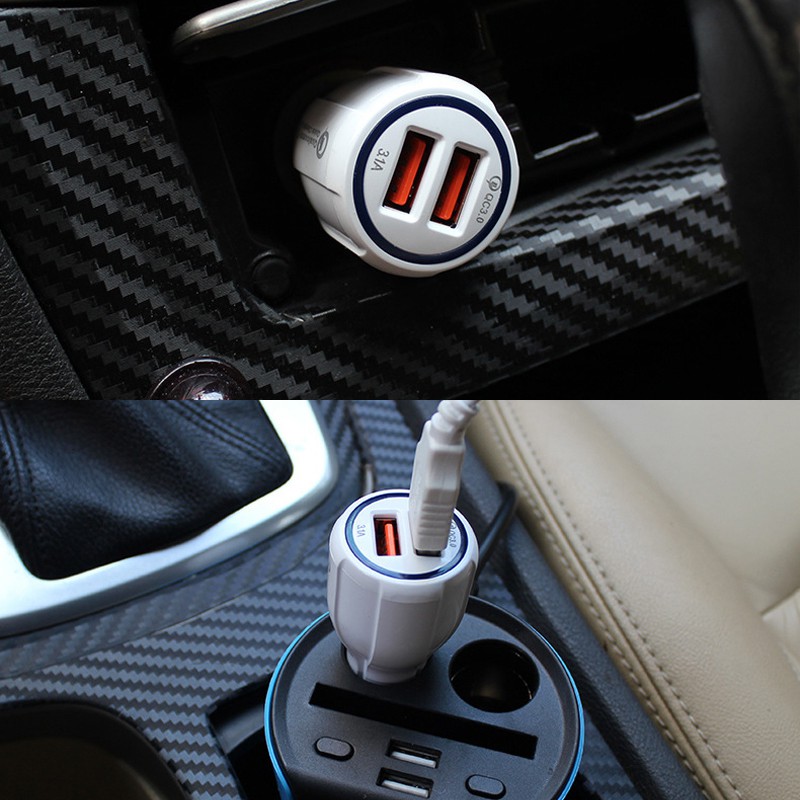Tẩu sạc nhanh ô tô LYMOYO 2 cổng usb 12V-24V
