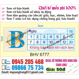 In tem bảo hành