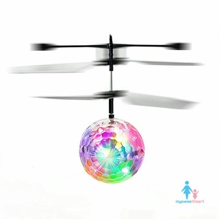 Flying Ball Kids Toys Hand Control LED Disco Lights RC Flying Drone Toys