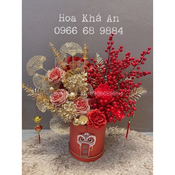 (Hoa Tết) Lẵng hoa Kim Tiền - Tài lộc may mắn, Thiết kế Khả An. Có Hoả Tốc HN