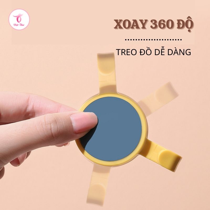 Móc dán tường chịu lực siêu dính xoay 360 độ treo đồ đa năng chống thấm nước Việt Thư