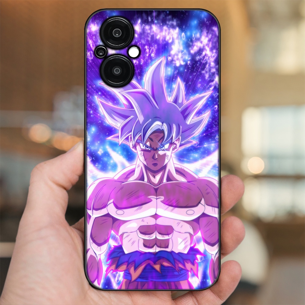 Ốp lưng Oppo Reno 8Z 5G viền đen in hình Goku Dragon Ball