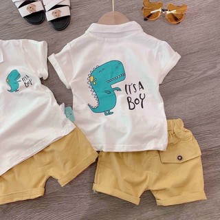 BỘ KHỦNG LONG QUẦN KAKI CHO BÉ
