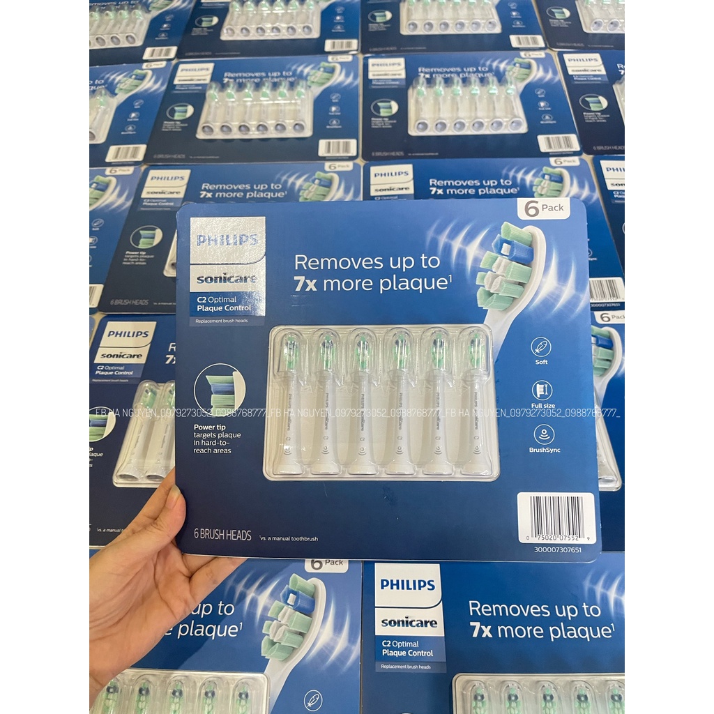 ( HÀNG MỸ) SÉT 6 ĐẦU BÀN CHẢI THAY THẾ PHILIPS SONICARE C2 OPTIMAL
