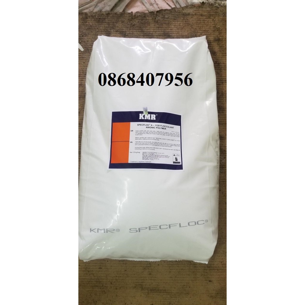 Polymer anion - kmr Siêu lắng anh quốc dùng trong nuôi trồng thuỷ sản Xuất xứ: Anh 25kg