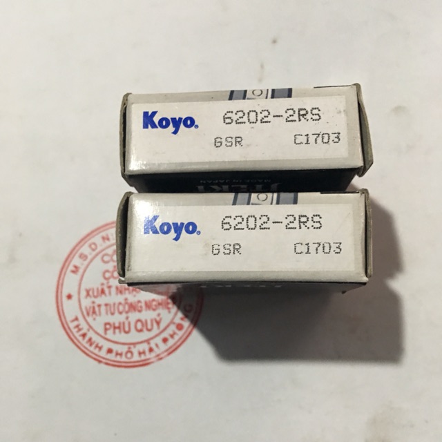 Combo 10 vòng bi, bạc đạn Koyo 6202 - 2rs