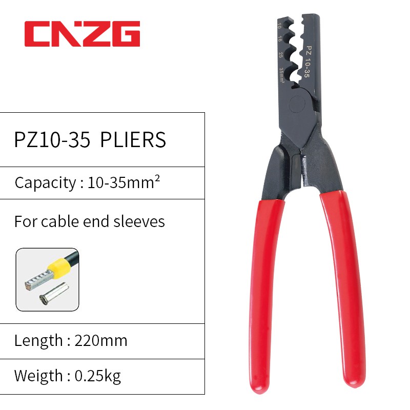 Kìm uốn nhỏ CNZG PZ 0.5-16 chuyên dụng cho kẹp đầu nối HZSS