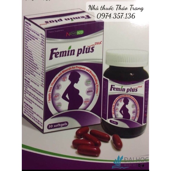 Bổ bà bầu bổ sung sắt và các vitamin Femin PLUS cho phụ nữ mang thai và cho con bú