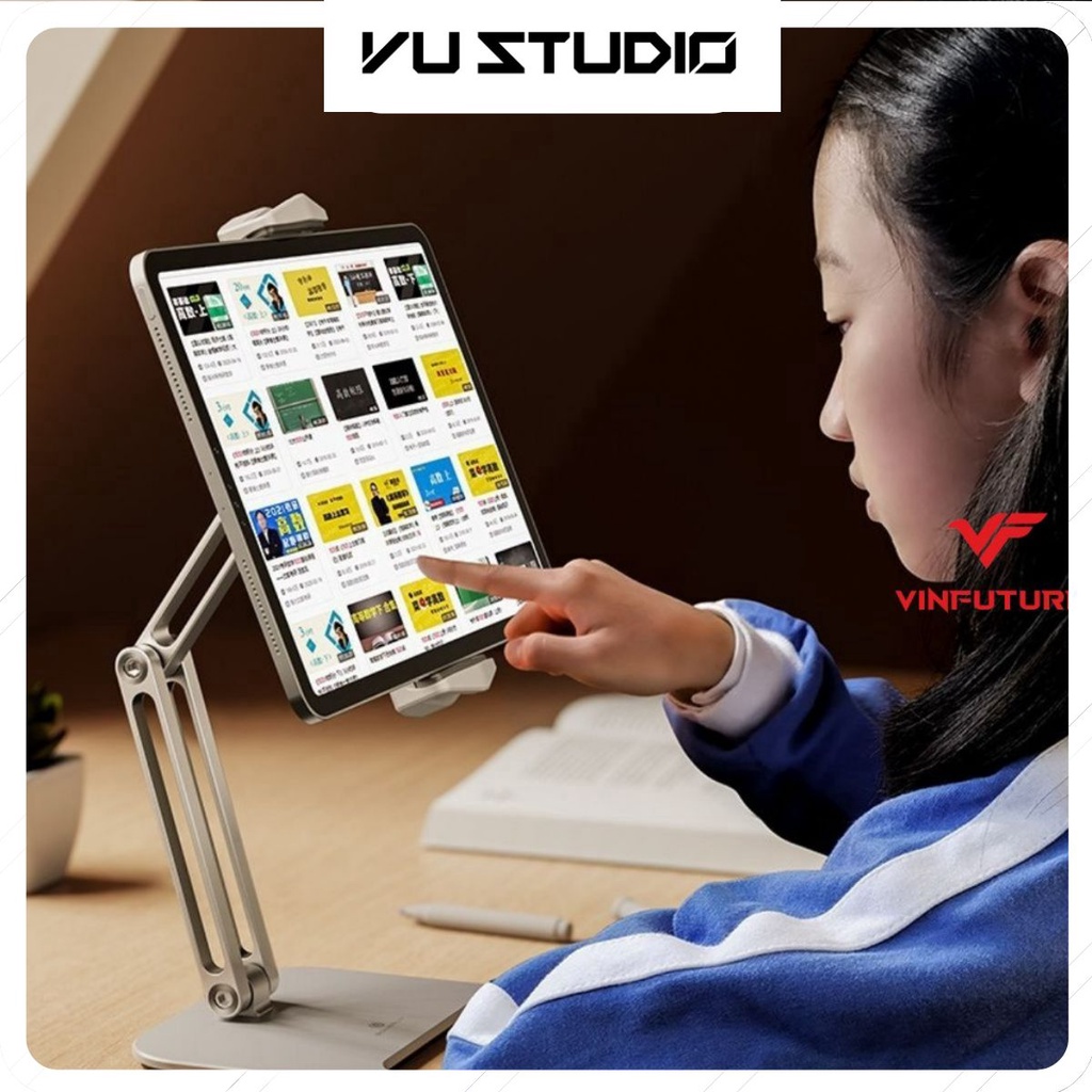 Kệ, Giá Đỡ Điện Thoại, Máy Tính Bảng, Ipad Đa Năng Để Bàn Tiện Dụng Xoay 360 Độ (Thép Không Gỉ Cao Cấp).