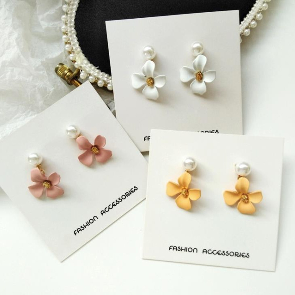 Bông Tai Đính Ngọc Trai Xinh Xắn Theo Phong Cách Hàn Quốc