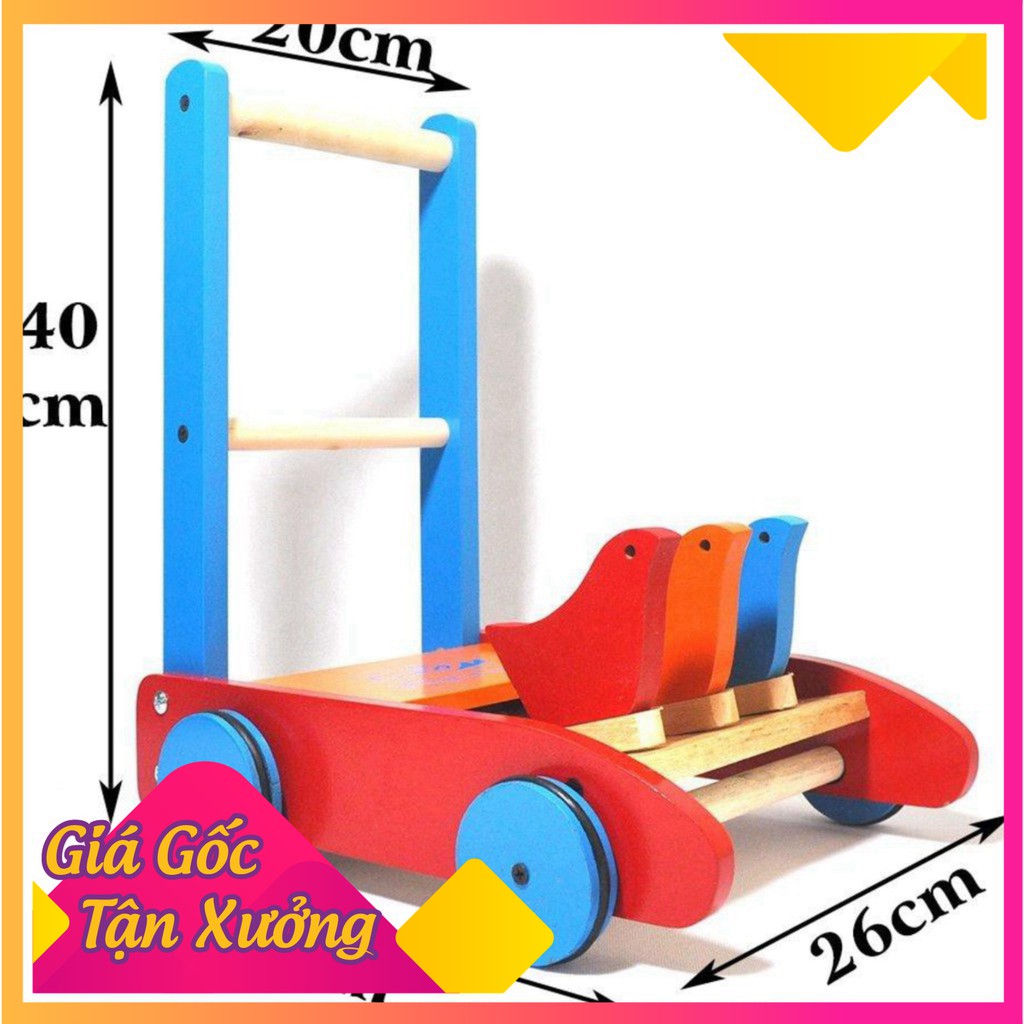  XE TẬP ĐI 3 CON CHIM BẰNG GỖ VIỆT NAM