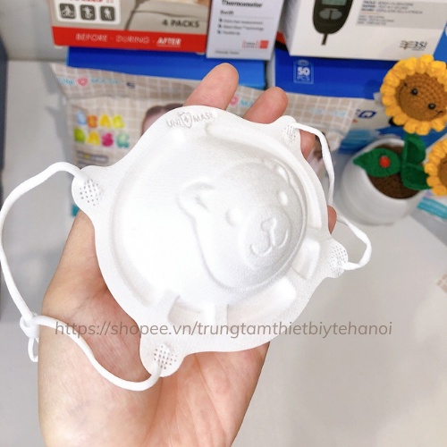 Set 3 chiếc khẩu trang gấu 3D UNI MASK cho bé 0-3 tuổi - Khẩu trang cho bé sơ sinh kháng khuẩn - TIÊU CHUẨN NHẬT BẢN