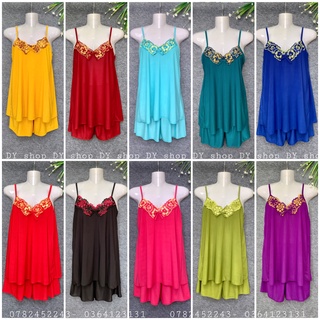 Bộ mặc nhà, đồ bộ đùi thun lạnh 2 dây