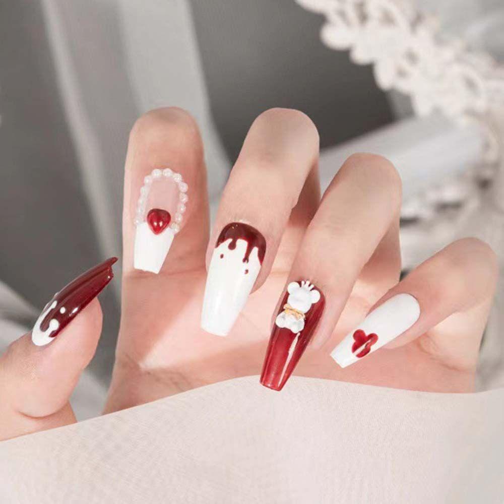 Phụ Kiện Trang Trí Móng Tay Hình Gấu MOCHO Mini DIY|Màu Sắc Phụ Kiện Trang Trí Móng Tay Hình Gấu Đội Vương Miện Xinh