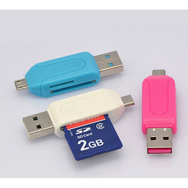 Đầu Đọc Thẻ Nhớ Micro Usb Otg Tf / Sd Dành Cho Điện Thoại Máy Tính Bảng