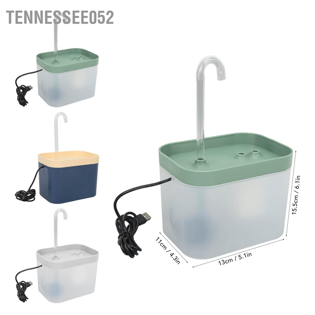 Hàng Sẵn Máy uống nước đài phun nước cho chó mèo thú cưng 1.5L Dòng chảy tự động yên tĩnh vòi khuỷu tay【Tennessee052】