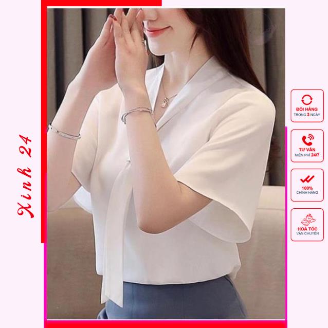 Áo Kiểu Nữ Tay Loe , áo sơ mi nữ tay loe, hàng thiết kế form chuẩn. | BigBuy360 - bigbuy360.vn