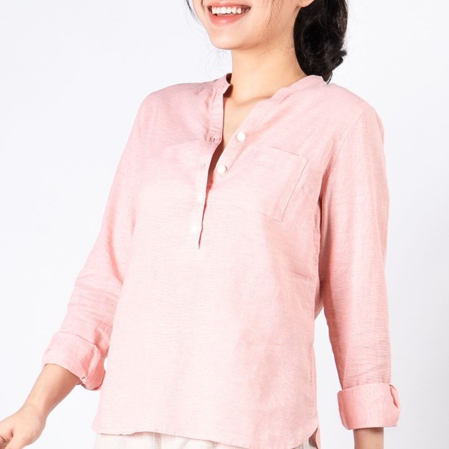 Áo Sơ Mi Linen Dài Tay Nữ Giordano 05340005