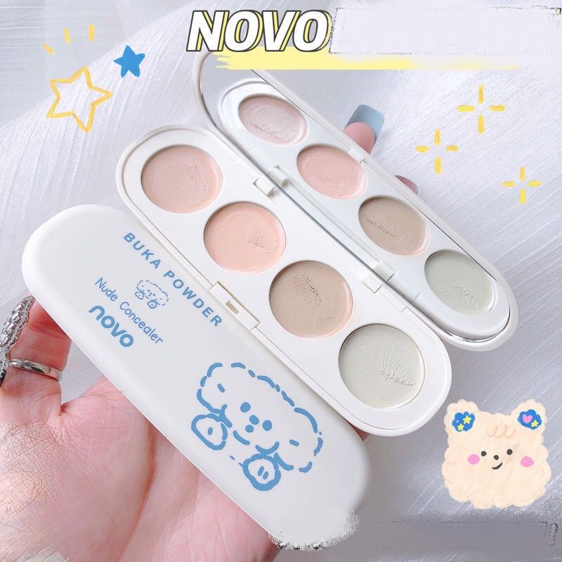 NOVO - Bảng che khuyết điểm triệt sắc Novo Buka Powder Nude Concealer