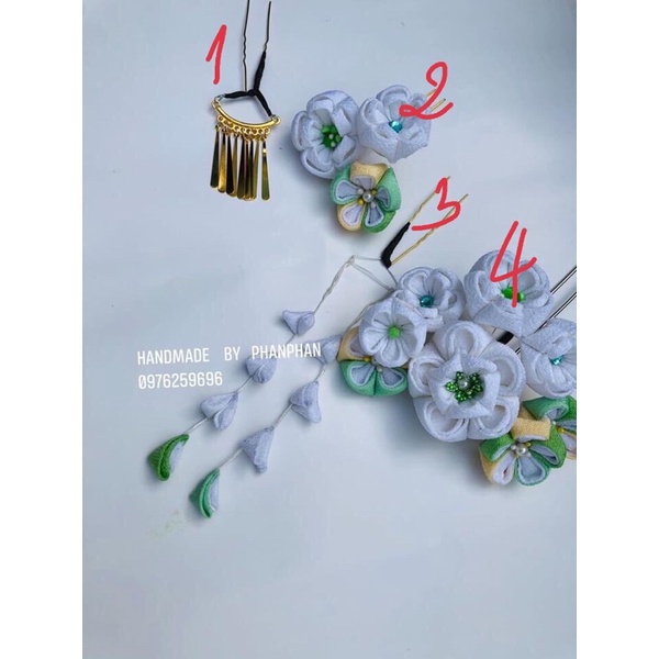 Tag làm tua rua Phụ kiện cổ trang, kẹp tóc Nhật Bản