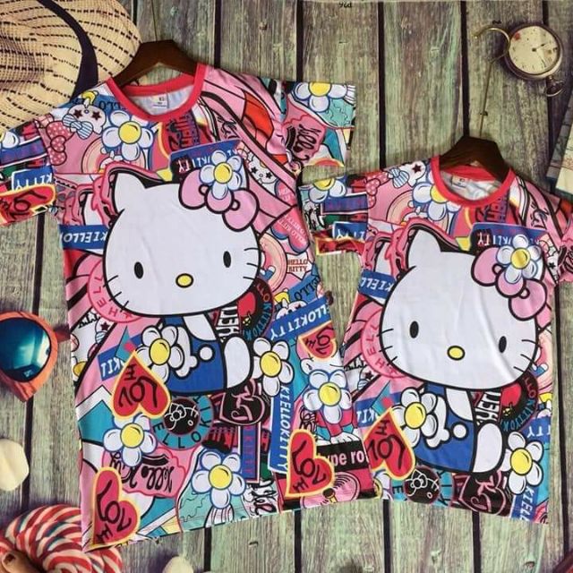 Combo set đầm 3d mẹ con