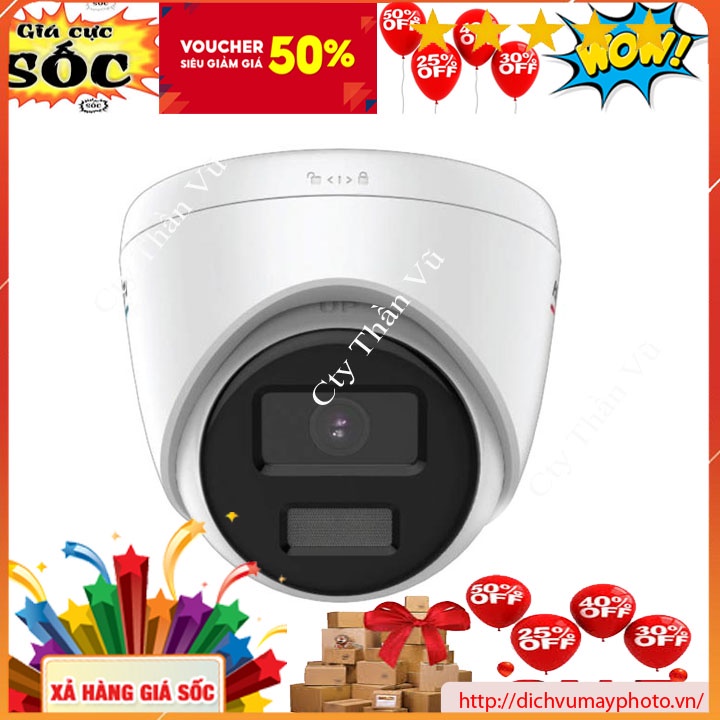 Camera IP Hik Có Màu 4mp Dome có Poe Có Mic, mã DS-2CD1347G0-LUF