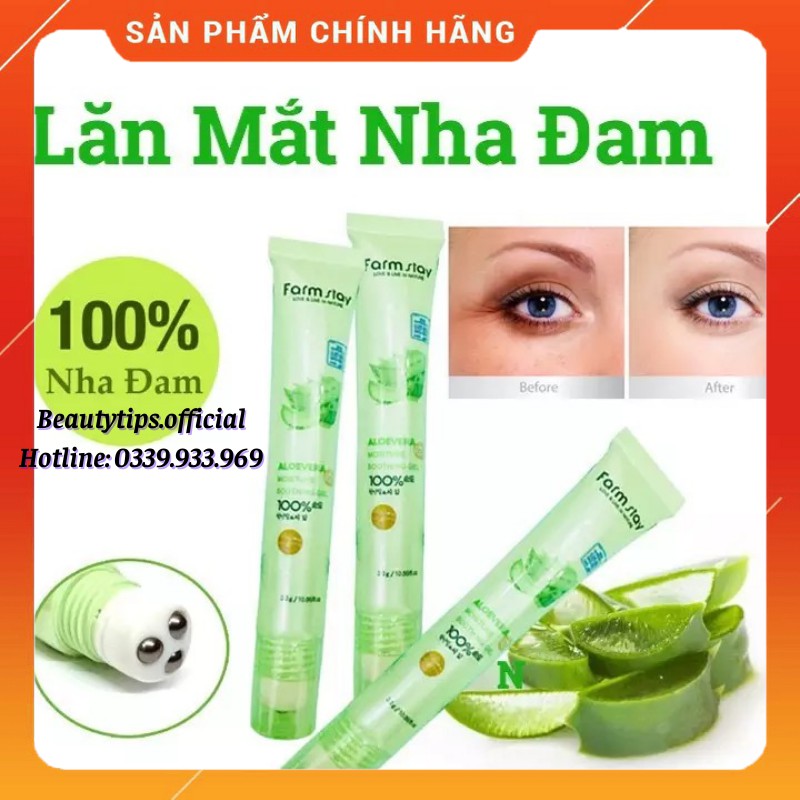 [Chính Hãng] Lăn Mắt Nha Đam Farm Stay Giảm Thâm Quầng Bọng Mắt | BigBuy360 - bigbuy360.vn