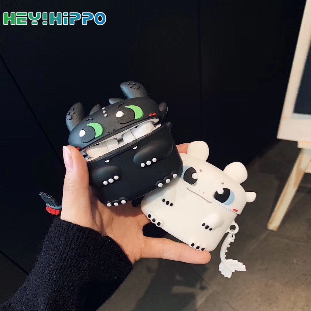 Vỏ bọc hộp sạc tai nghe Airpods Pro bằng silicone mềm hình quái vật xinh xắn | BigBuy360 - bigbuy360.vn