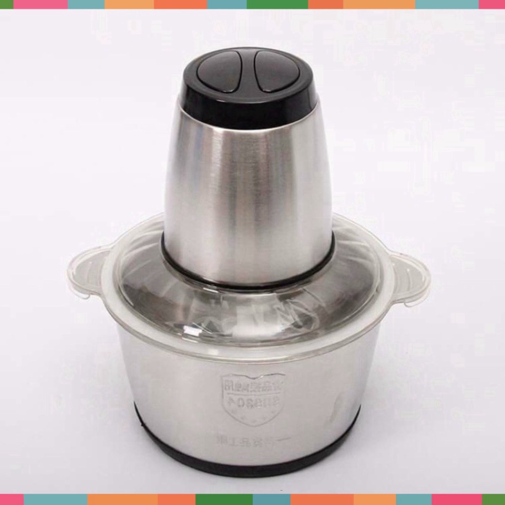 Máy Xay Thịt Cối Inox 4 Lưỡi Đa Năng, Công suất 250W- Xay Thực Phẩm 2l,Chất Liệu Inox 304 Chuẩn, Siêu Bén - Máy xay thịt