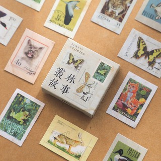 Set sticker TEM CỔ ĐIỂN RETRO ZOO 40-46 chiếc trang trí siêu xinh